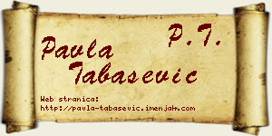 Pavla Tabašević vizit kartica